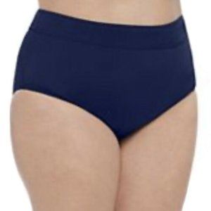 Women’s Croft & Barrow Tummy Control Mid Rise Bikini Bottoms Plus Size 3X Navy